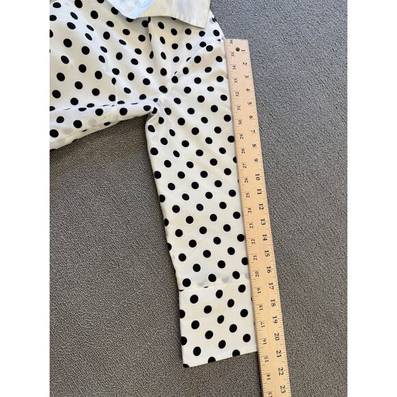 GRACE CHUANG Women's Small Polka Dot Duster Jacket Coat S White Black - Picture 7 of 16